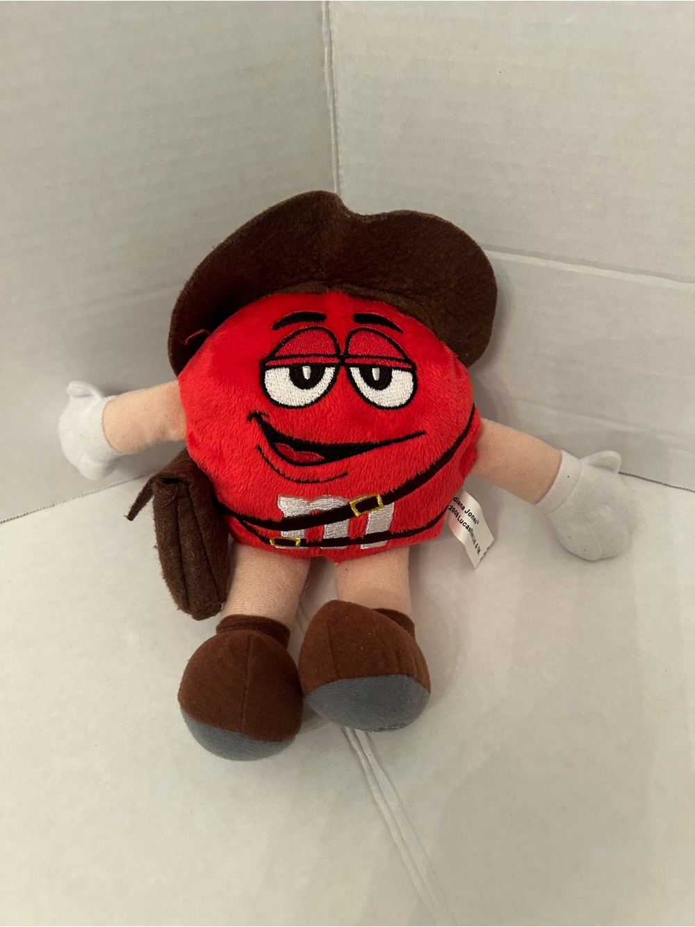 2008 Red M&M Indiana Jones Collectible Stuffed Plush Toy